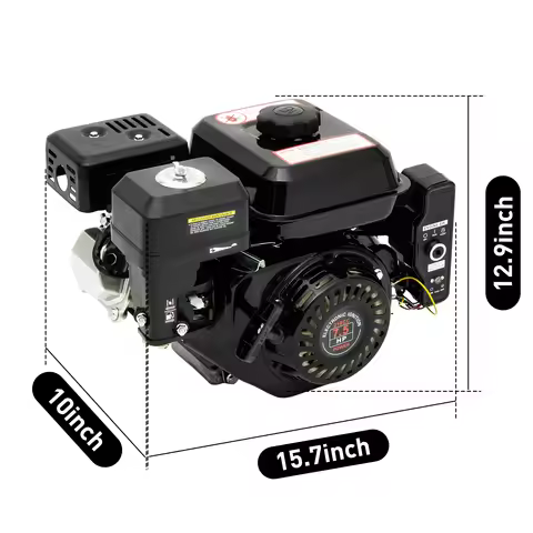 7.5HP 4 Stroke Gas Engine Electric Start 212CC, 3600 RPM Key Start Industrial Grade OHV Gasoline Eng