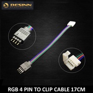 RGB EXTENSION CABLE 4 PIN MALE TO CLIP WIRE CABLE FOR 5050 LED STRIP