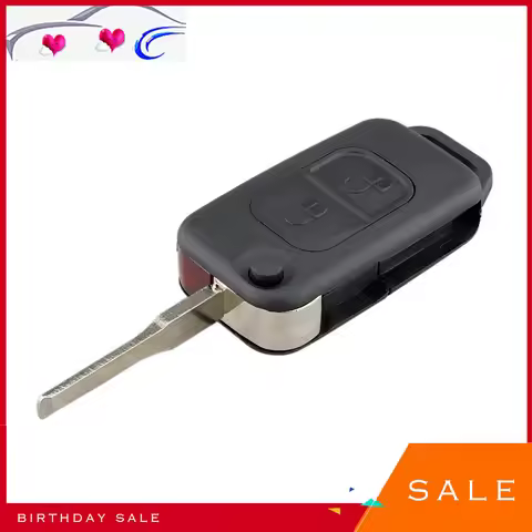2026 New Car Key Case Flip Folding Shell Remote Fob 2Button for Mercedes Benz SLK E113 A C E S W168
