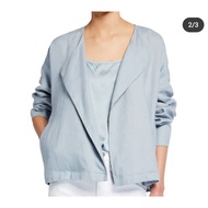 Eileen fisher linen drape front jacket