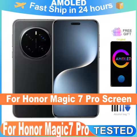 6.8" LTPO OLED Display For Huawei Honor Magic7 Pro LCD PTP-N49, PTP-AN10 Touch Screen Repair Parts F