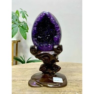 Collectibles Uruguay Dinosaur Eggs 1.95kg Purple Qi Donglai Money-making Town House Exorcising Evil 