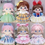 【FY】  20CM Cotton Doll Rompers Cartoon Plush Doll Replacement Outfit Lolita Dress Playing House Acce
