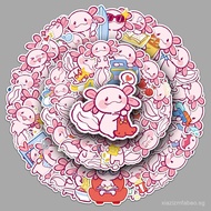 50Axolotl Hexagon Dragon Cute Daily Stickers Original Animal Hand-drawn Computer Decoration Guka Not