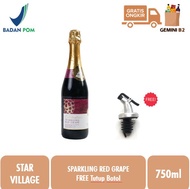 [FREE TUTUP BOTOL] Star Village Sparkling Red Grape Juice 750ml / Jus Anggur bersoda