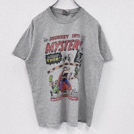 古著漫威漫畫短袖印花T卹，灰色，M碼
