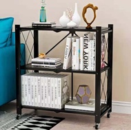 3 Tier/4 Tier/5 Tier Foldable Storage Rack Organizer Home Storage Rack Kitchen Rack Living Room Rak 