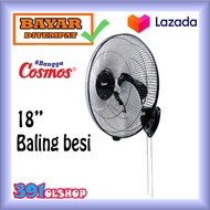 Cosmos Kipas Angin Dinding Tembok Besi Wall Fan 18 Inch Baling Stainless Tornado Bearing WIF-1803