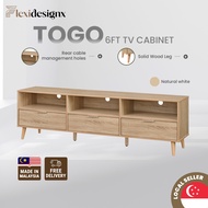 Flexidesignx TV Cabinet 6Ft/180cm Console with 3 Drawers for 75inch TV Storage – TOGO