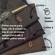 Koko Terompah Polos Al Kahfi Alkahfi Koko Semi Jaz Kerah SanghaiPutih Coklat Hitam Navi Abu