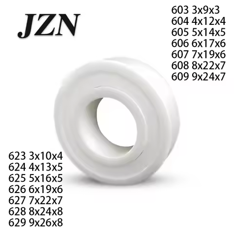 1Pcs/10Pcs Zirconia ceramic bearing 603 604 605 606 607 608 609 2RS Double seal 623 624 625 626 627 