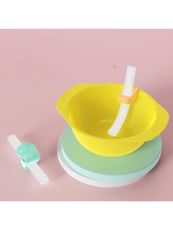 1入隨機顏色嬰兒硅膠飲管,湯飲用具,可通過洗碗機清洗,高溫消毒可用