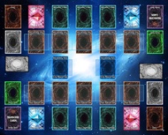 2 Player Duel Link Zones Custom Playmat - Rubber Game Mat 53 cm x 63 cm (Blue Galaxy Style) Compatib