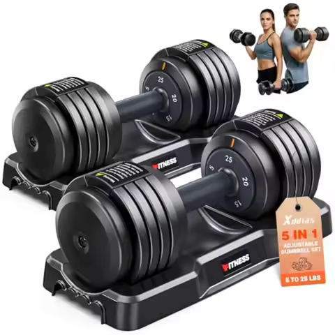 XDDIAS Adjustable Dumbbell Set of 2 for Home Gym: 25 55 80LB Adjustable Weights with 5 10 in 1 Desig