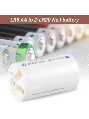 E56B Portable AA LR6 to D LR20 Battery Adapter Holder Case for Electronic Devices