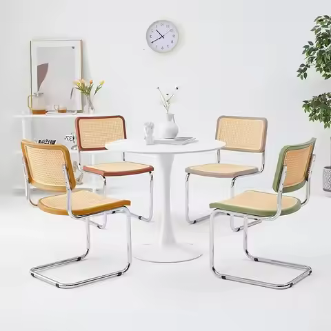 Restaurant Leisure Restaurant Living Chair Hollow Simulation Family Rattan Room Chair Computer Plast