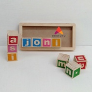 Natural Alphabet Blocks - Educational toys
