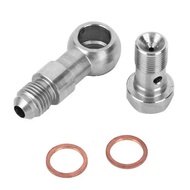 M11x1.0 to 4AN Turbo Oil Feed Banjo Bolt Kit 1.0mm Restrictor Mild Steel Bolt Fitting for GT2871 GT3