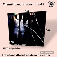 granit 80x80 hitam motif /torch NYJ7105