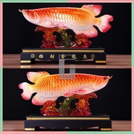 Patung Pajangan Hiasan Ikan Arwana Arowana Golden Silver Red Supered