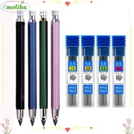 MOLIHA Mechanical Pencil 2B/4B/6B/8B Pencil Refill Metal Sketch Comics Design Writing Drawing Tool
