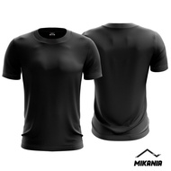 Black Plain Microfiber Jersey T-Shirt | Jersi T-shirt Microfiber Kosong Hitam (UNISEX)