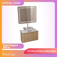 Rabdoge Bathroom Basin Cabinet With Smart LED Square Mirror