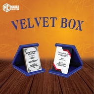 VELVET BOX PLAQUE / PLAK CENDERAHATI / PENGHARGAAN
