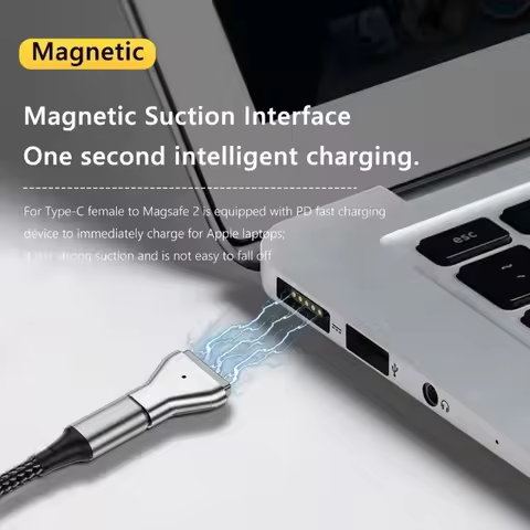 PD Type C Magnetic Charging Adapter for Apple Magsafe 2 MacBook Pro Air Charger Plug Converter USB C