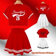 MERAH Bsju Suit Age 3-17 Years Oneset Merput Cute Motif Happy Indonesian Independence Day 80 2025 Se