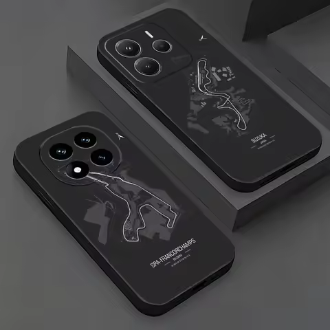 Soft Phone Case For Xiaomi Redmi Note 15 14 13 12 Pro Plus F1 Track Map 12S 11S 4G 11T 5G 10S 11E Bl