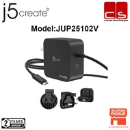 J5create JUP25102V (102W GaN PD USB-C® 2-Port Charger with Changeable AC Plugs)