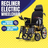 Recliner Electric Wheelchair Kerusi Roda Elektrik Reclining Wheelchair High Back kerusi roda elektri
