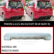 ABS194 PERODUA ALZA 2014 FACELIFT REAR SKIRT (S) ABS SKIRT LIP BODYKIT