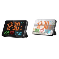 Yours MO-Digital Clock Alarm Clock WiFi Clock, Extra Large Letters, Temperature & Humidity, Calendar
