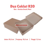 @50 Pcs Chocolate Box R20 | 20 cm Snack Rice Box | Kraft Paper