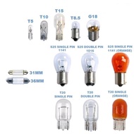 Car Motorcycle Universal Halogen 2PC Bulb T5 / T8.5 /T10/ T15 / 1156 / 1141 / 1016 / T20 / T20 AMBER