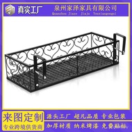 Hanging Balcony Flower Rack Shelf Hanging Iron Flower Pot Rack Indoor Railing Flower Rack Decoration