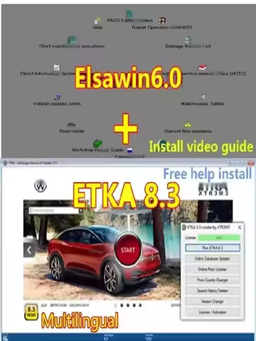 2025 elsawin 6.0 with etka 8.3 software Newest Repair Software Group Vehicles Electronic Parts Catal