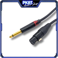 Canon Cable 6mm Jack 6.35mm Mono Flexible Copper Core Anti-Interference for Mixer Amplifier 0.5m 1m 