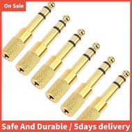 Quarter Inch Adapter, 6.35mm (1/4 Inch) Male to 3.5mm (1/8 Inch) Female Headphone Jack Plug, Gold 6 