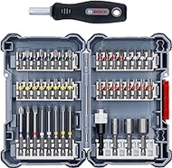 Bosch Professional 45 Piece Set of Customizable Screwdriver Bits (PH 1/2/3, PZ 1/2/3, SL 3/4/5/6, HEX 3/4/5/6, T 10/15/20/25/27/30/40, TH 10/15/20/25/27/30/40, Drill Accessory es)