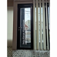 Promo Pintu Kamar Mandi Aluminium kaca - Putih Limited