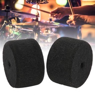 ingogo-SG 2Pcs Pedal Beater Head Felt for Drum Replacement Round Soft Black Stand Washer