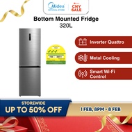 Midea MDRB470MGD28 320L Bottom Mount Fridge, Energy Rating 3 Ticks