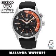 Seiko 5 Sport SRPB31J1 Made in Japan Automatic Black Dial Stainless Steel Case Black Rubber Strap Men's Watch