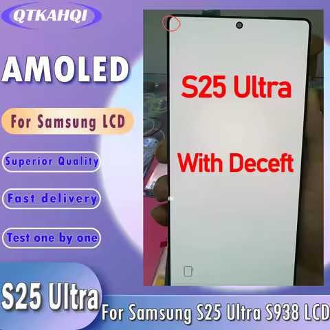 6.9' Super Amoled With Defects For Samsung S25 Ultra 5G Lcd SM-S938B S938U Display Touch Screen Digi