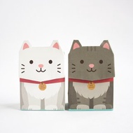 動物禮物包裝紙袋- 白貓灰貓 (S尺寸)