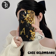 Oppo A15 - A16K - A17 - A17K - A58 5G - A78 4G - A58 4G - A60 - A3X Motif Wallpaper flower letters a