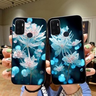 Oppo a53 glass phone case with spider lily pattern / glass cover